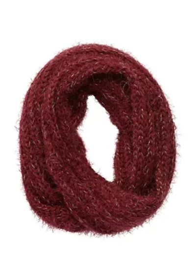 Women's Eyelash Lurex Infinity Scarf
