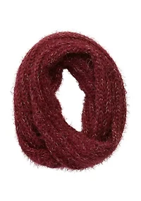 Women's Eyelash Lurex Infinity Scarf