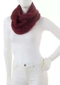 Women's Eyelash Lurex Infinity Scarf