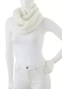 Women's Eyelash Lurex Infinity Scarf