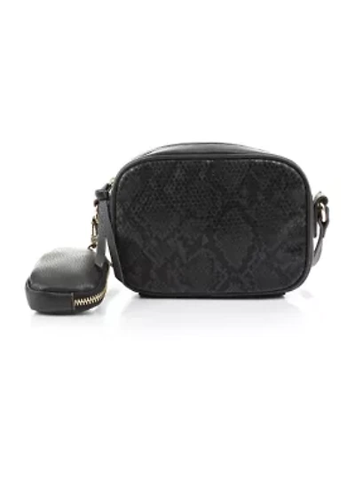 Snakeskin Camera Bag with Attachment