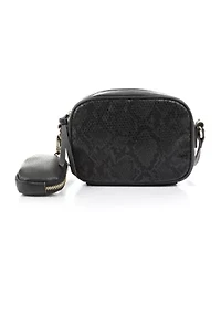 Snakeskin Camera Bag with Attachment