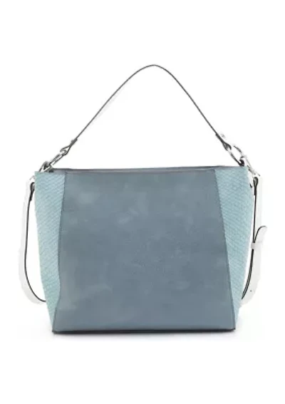 Lizard Blocked Shoulder Bag