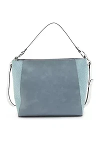 Lizard Blocked Shoulder Bag