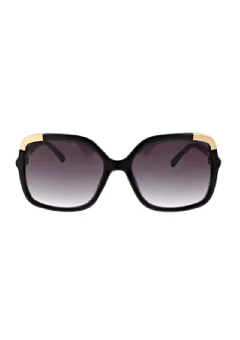 Metal Tip Square Sunglasses