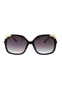 Metal Tip Square Sunglasses