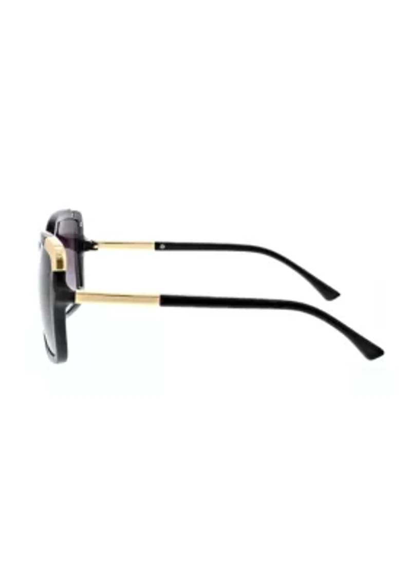 Metal Tip Square Sunglasses