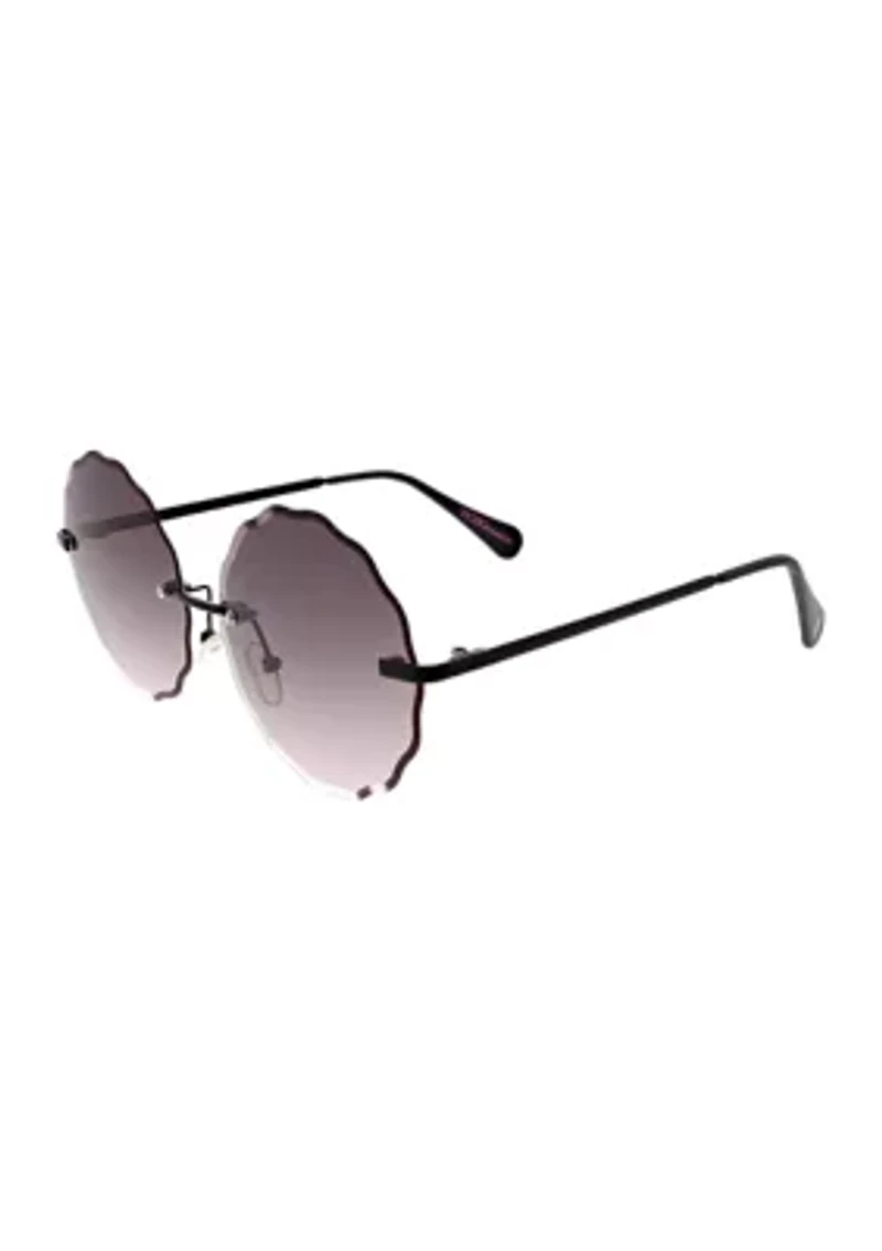 Scalloped Round Sunglasses