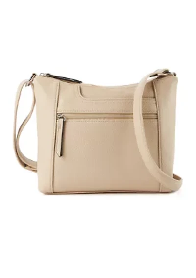 Pebble Shoulder Bag with Front Zip Pocket