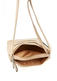 Pebble Shoulder Bag with Front Zip Pocket