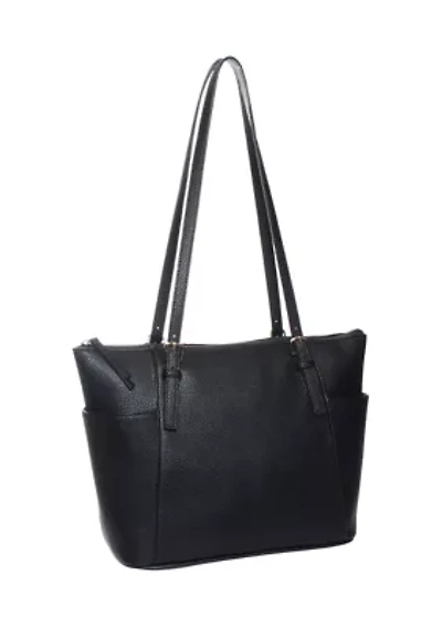Pebbled Pocket Tote Bag
