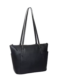 Pebbled Pocket Tote Bag
