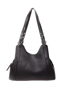 Pebble Triple Compartment Scoop Shoulder Bag