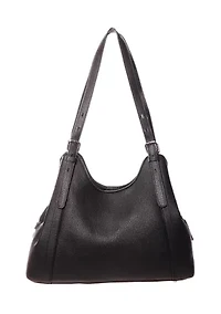 Pebble Triple Compartment Scoop Shoulder Bag