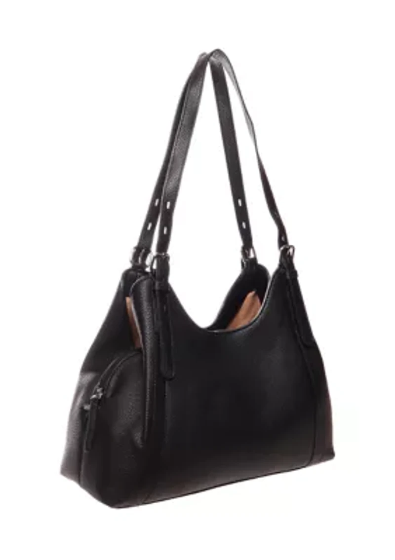 Pebble Triple Compartment Scoop Shoulder Bag