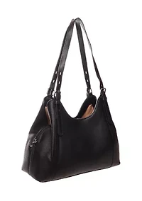 Pebble Triple Compartment Scoop Shoulder Bag