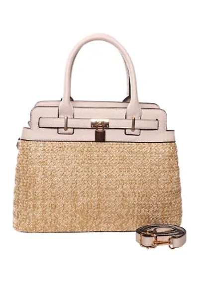 Straw Satchel Bag