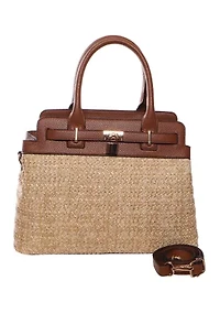Straw Satchel Bag