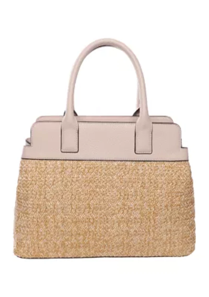 Straw Satchel Bag
