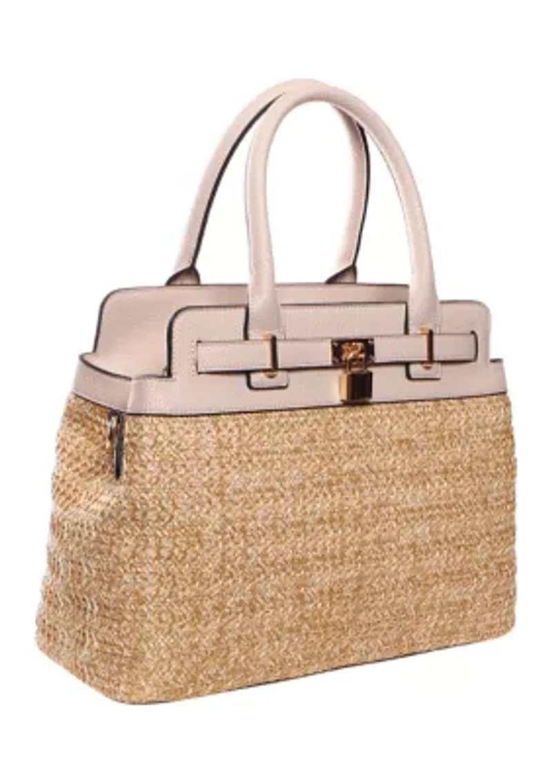 Straw Satchel Bag