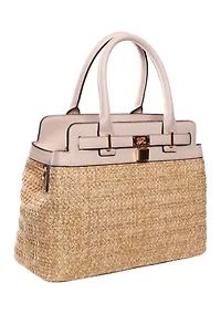 Straw Satchel Bag