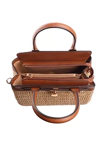 Straw Satchel Bag