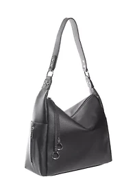 Pebble Shoulder Bag with Side Pockets
