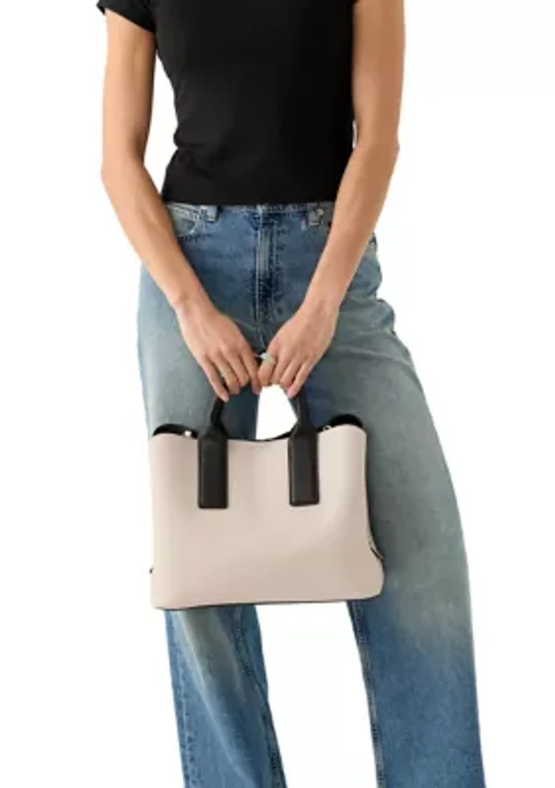 Pebbled Faux Leather Satchel