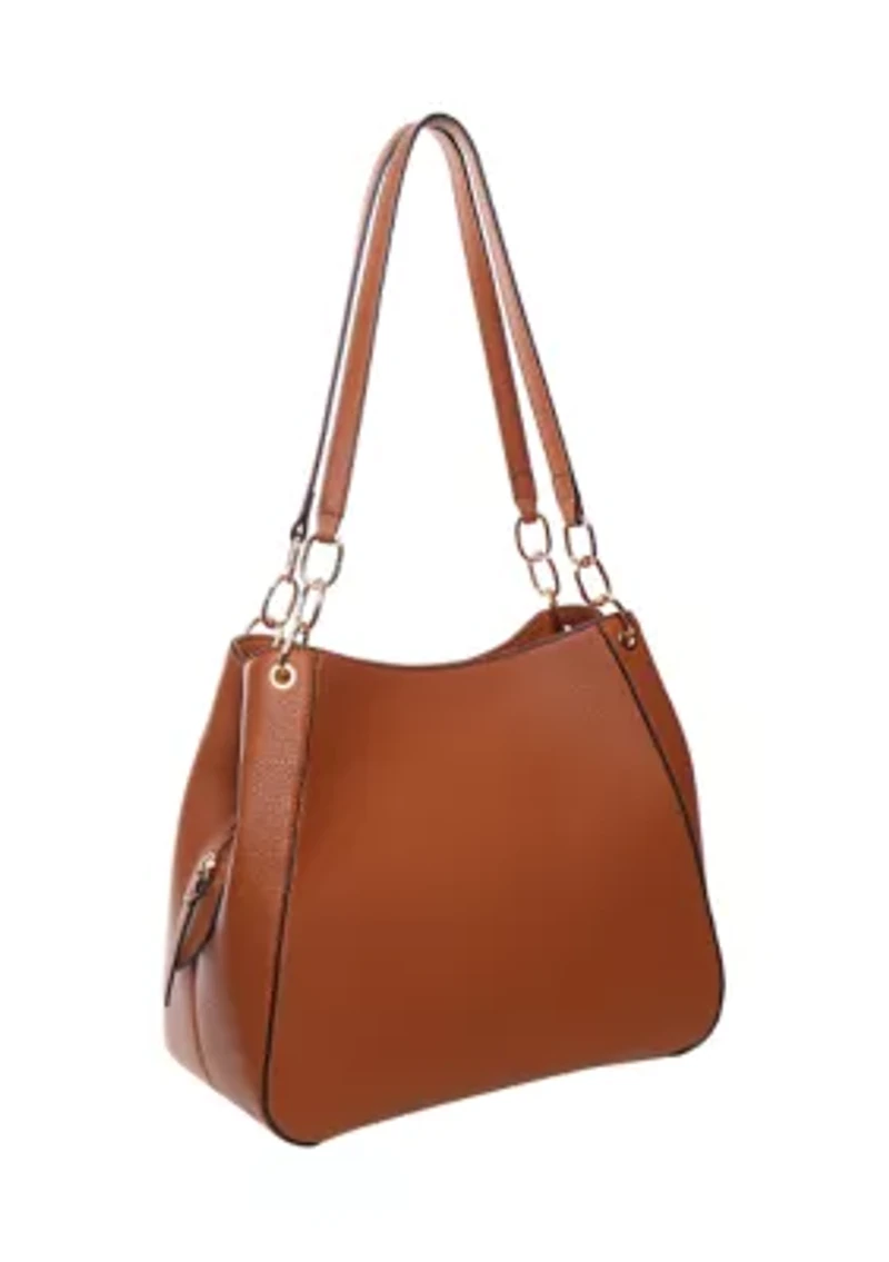 Pebble Triple Compartment Shoulder Bag