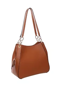 Pebble Triple Compartment Shoulder Bag