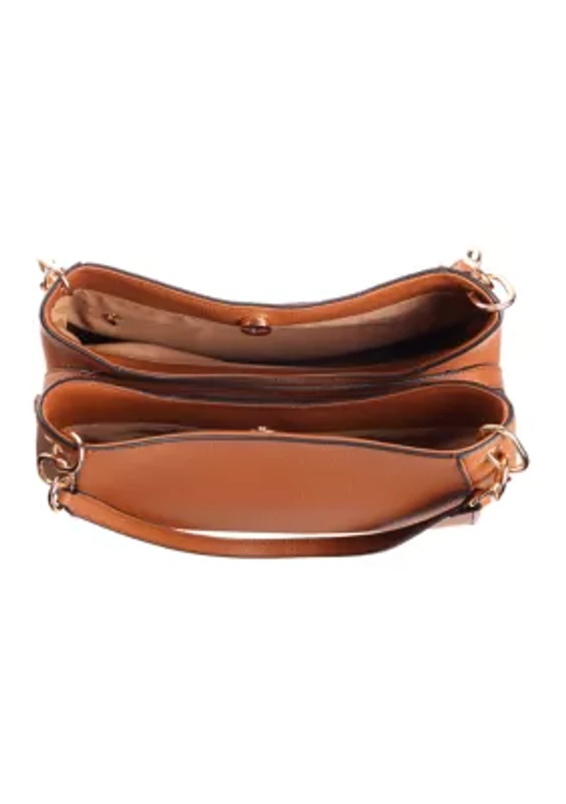 Pebble Triple Compartment Shoulder Bag