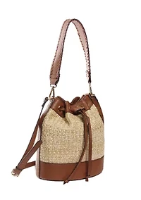 Straw Bucket Crossbody