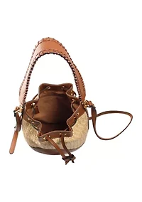 Straw Bucket Crossbody
