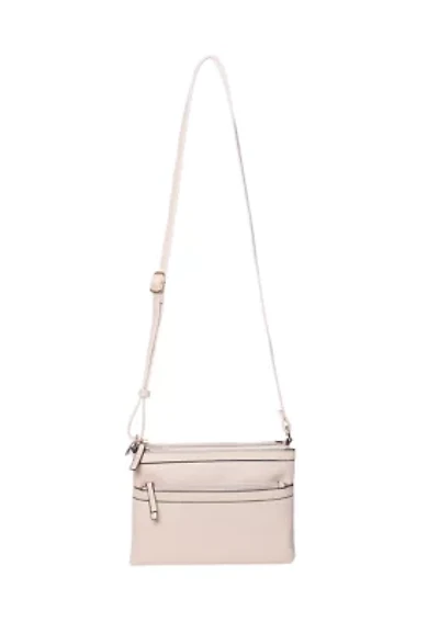 Pebble Double Zip Crossbody Bag