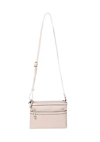 Pebble Double Zip Crossbody Bag