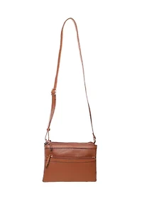 Pebble Double Zip Crossbody Bag