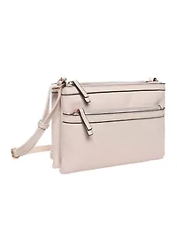 Pebble Double Zip Crossbody Bag