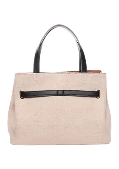 Canvas Belted Satchel Bag
