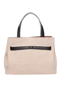 Canvas Belted Satchel Bag