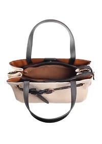 Canvas Belted Satchel Bag