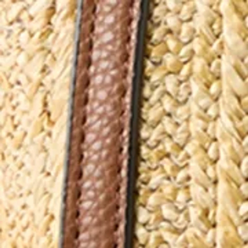 Straw Buckle Satchel Bag