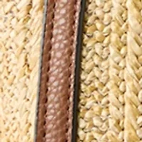 Straw Buckle Satchel Bag