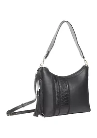Mix Media Panel Shoulder Bag