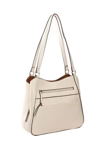 Pebble Shoulder Bag with Multi Pockets