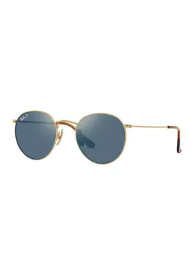 RB8247 Round Titanium Polarized Sunglasses