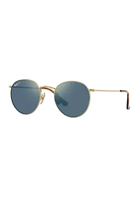 RB8247 Round Titanium Polarized Sunglasses