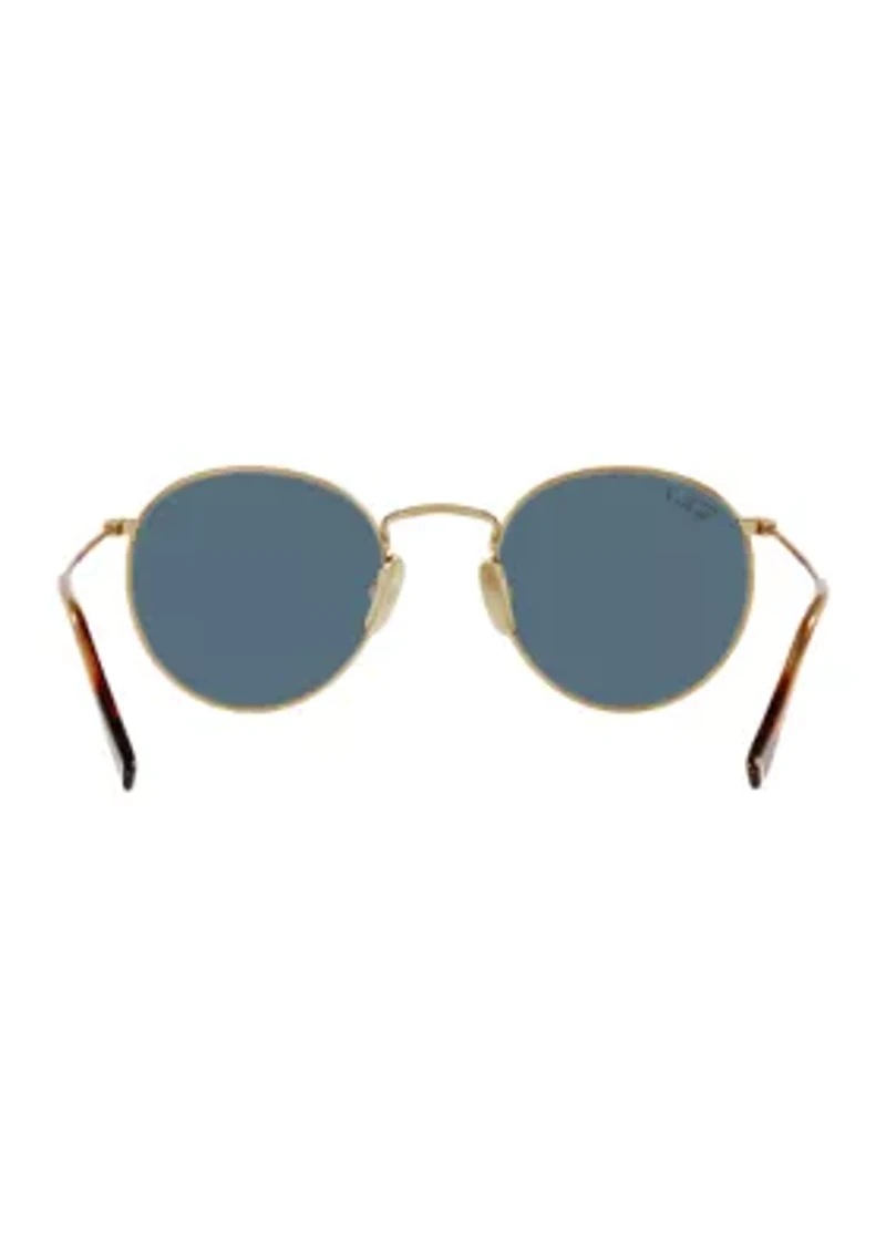 RB8247 Round Titanium Polarized Sunglasses