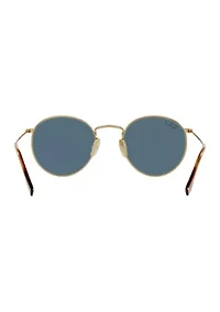 RB8247 Round Titanium Polarized Sunglasses