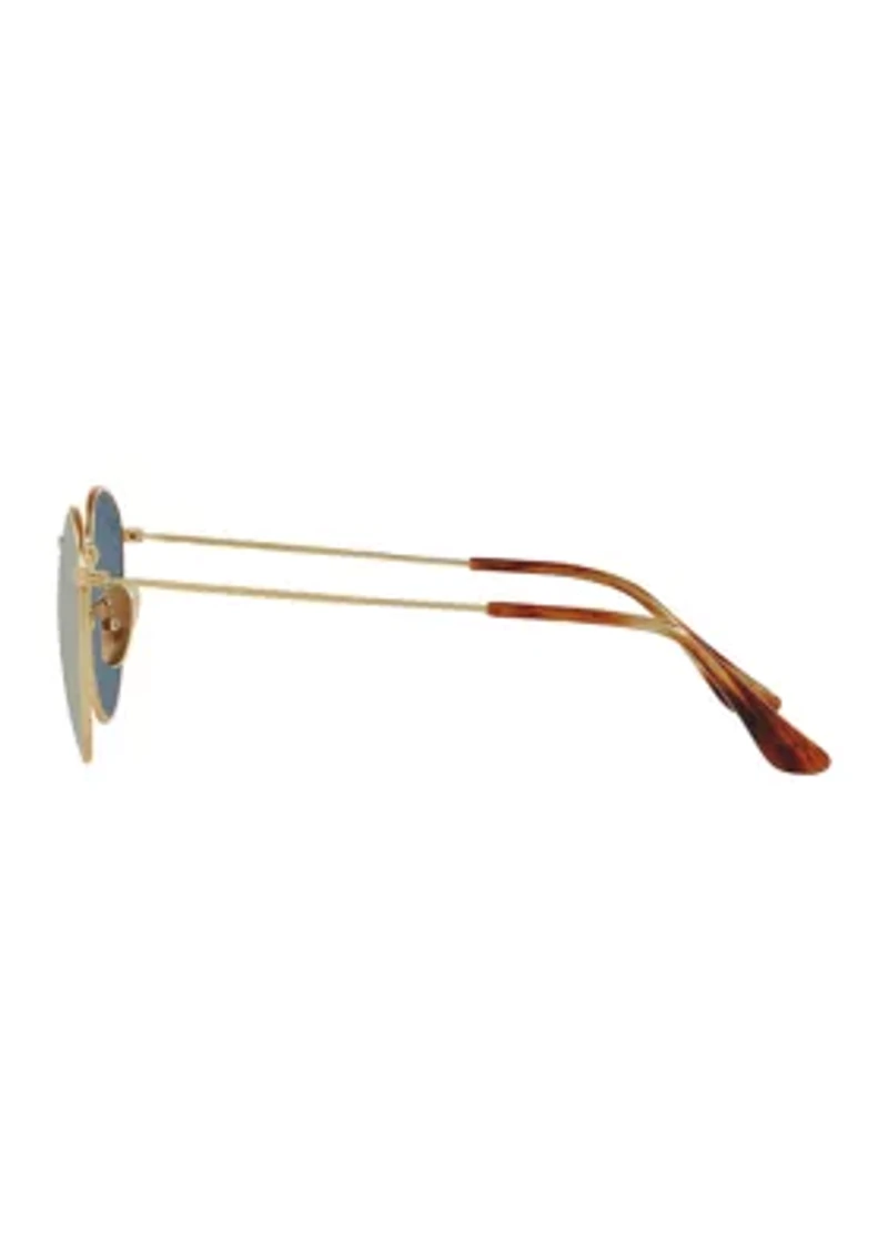RB8247 Round Titanium Polarized Sunglasses