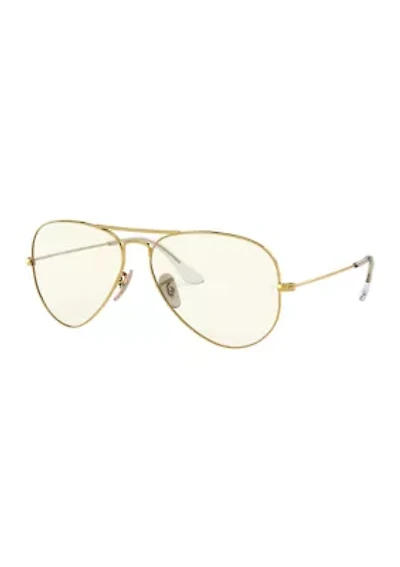 RB3025 Aviator Clear Evolve Sunglasses